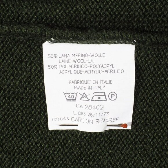 GISPA Dress Womens Size M Sweater Italy Merino Wool Blend  Green Sleeveless - Picture 9 of 10